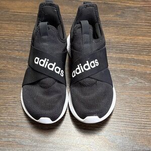 Adidas Black and White Slip-On Sneakers